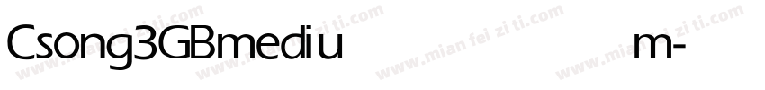 Csong3GB medium字体转换